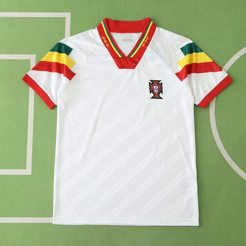 1992 Portugal Away White Thai Version (Please note customization info when placing order; messages are not counted)