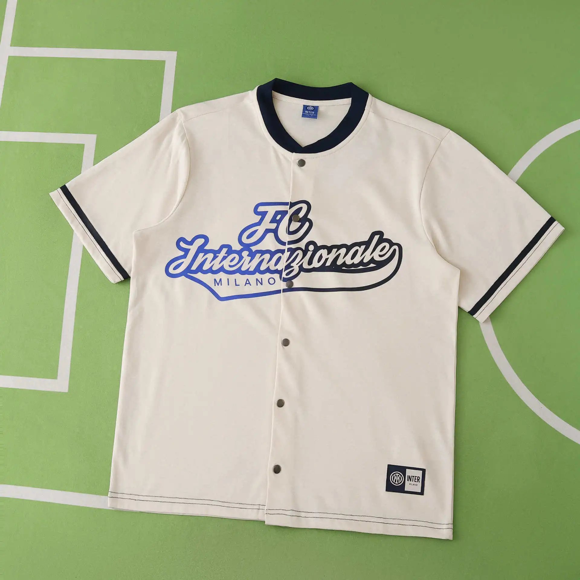 2526 Inter Milan Beige Short-Sleeve Baseball Jersey (Please note customization info when placing order; messages not accepted)