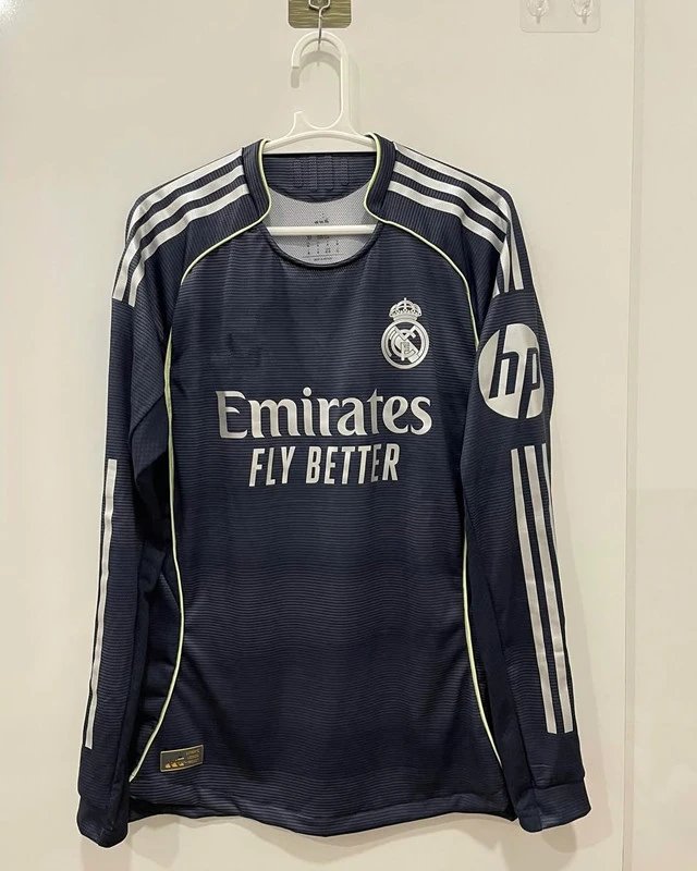 2526 Real Madrid Away Long-Sleeve Player Version (Please leave customization details in your order notes; messages are not accepted)