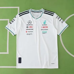 thumbnail for F1 Mercedes-Benz Formula Car White T-Shirt (Please note when placing an order for customized information, sending messages does not count)