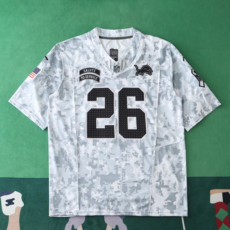 2024 NFL Detroit Lions Tribute Edition 26# GIBBS (Please note customization details when placing order, messages are not counted)