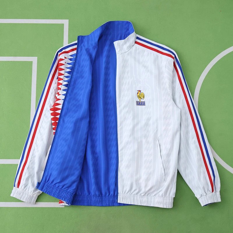 1994 France Blue/White Reversible Jersey (For custom info, please leave a note when placing your order; messages are not counted)