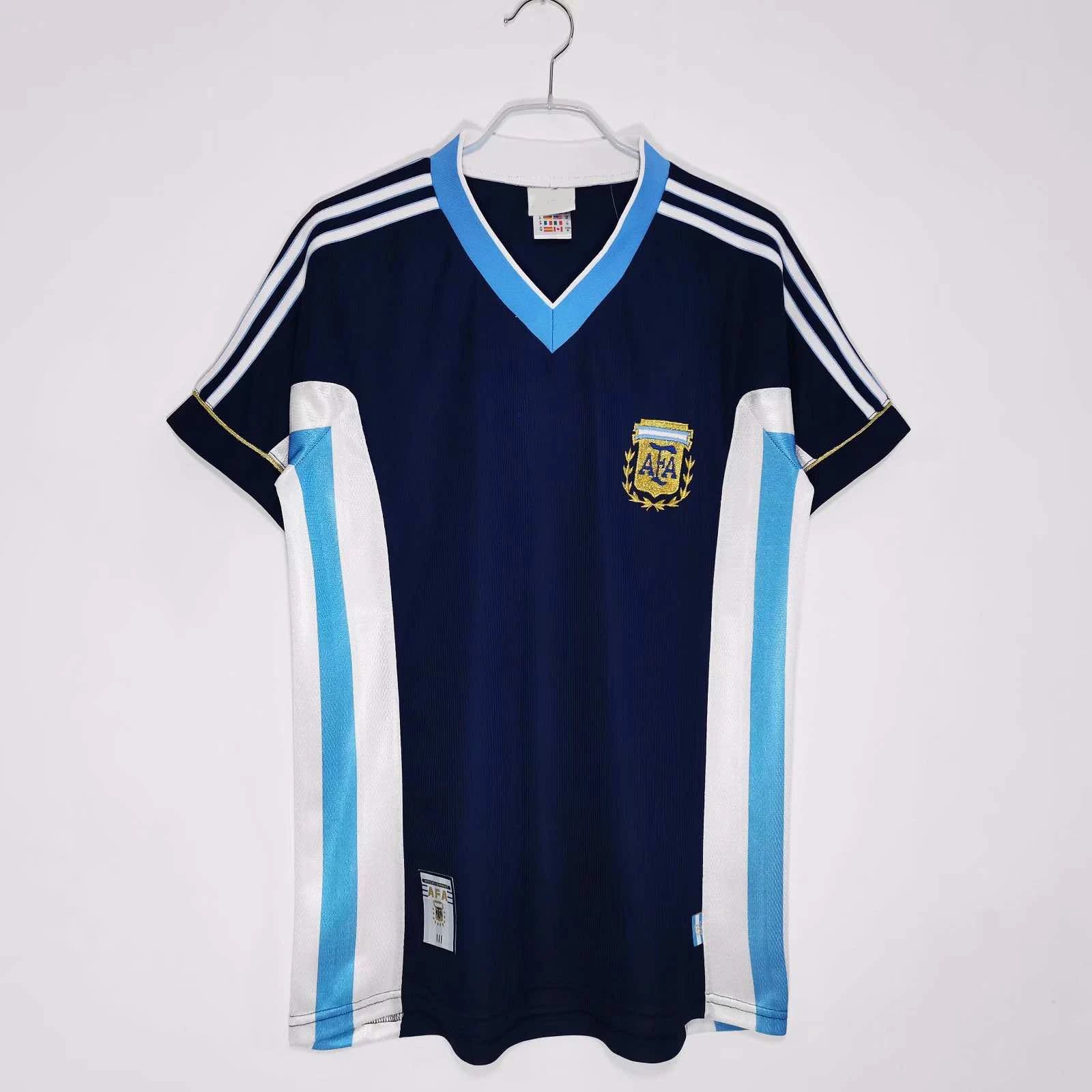 1998 Argentina Away Jersey Thai Version (For customization info, please leave a note when placing your order; messages will not be checked)