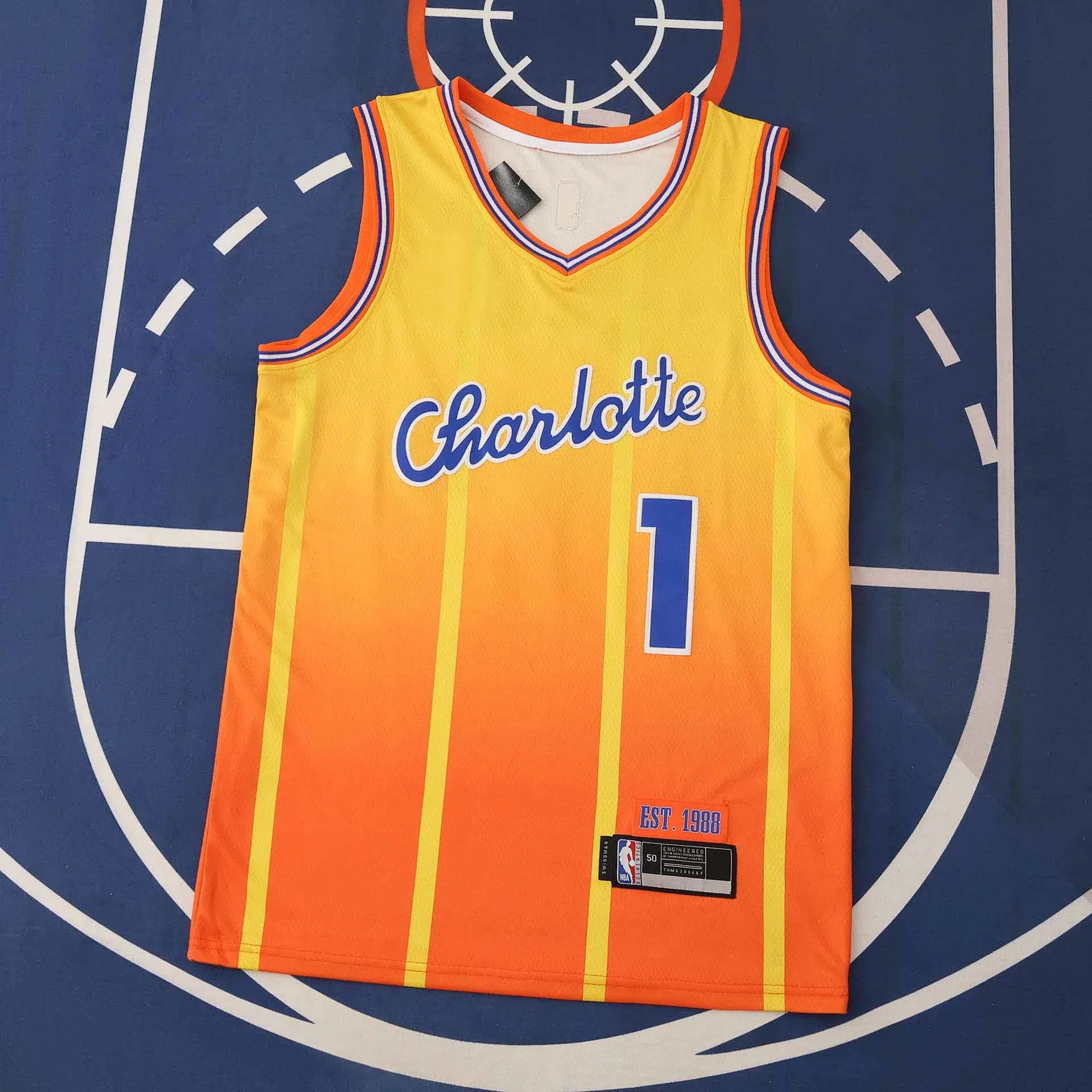 NBA Charlotte Hornets retro 1#BALL