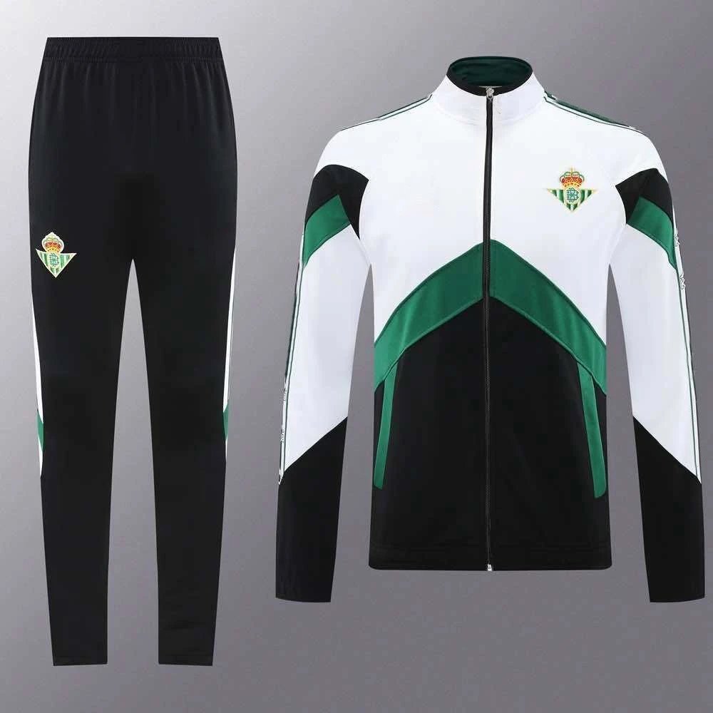 2526 Betis White Green Black Training Jacket Set (Please note customization info when placing order; messages not counted)