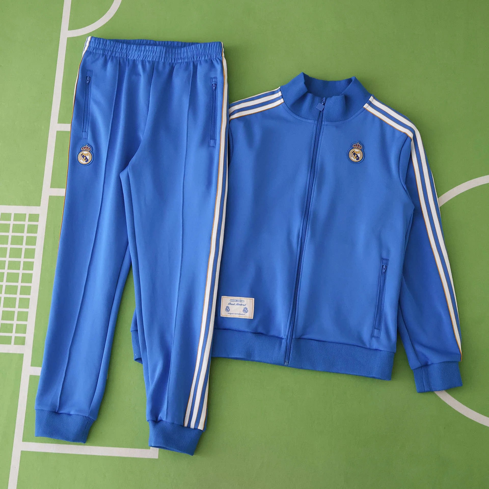 2526 Real Madrid Blue Retro Training Jacket Set