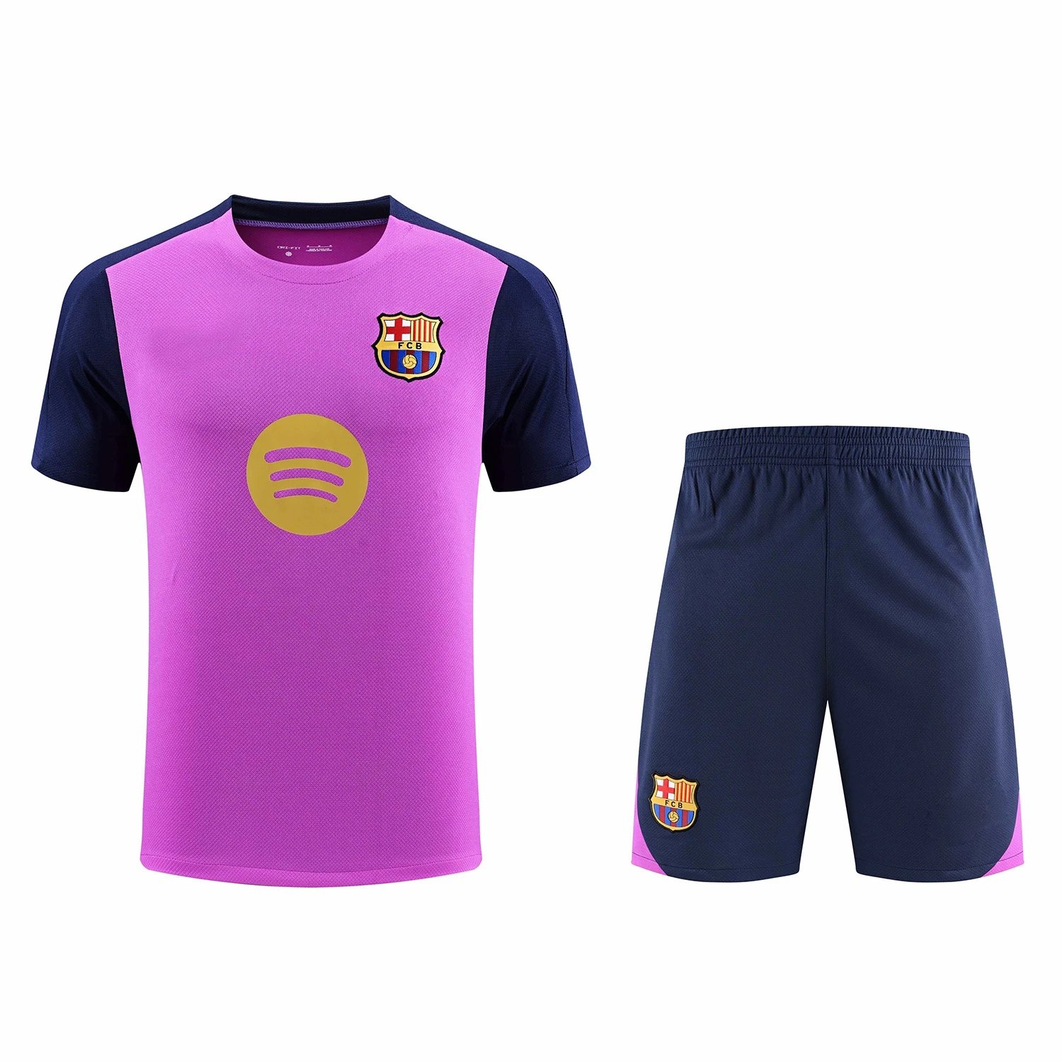 2526 Barcelona Purple & Dark Blue Arm Training Jersey Set Short Sleeve (Customization info must be noted at checkout; messages do not count)