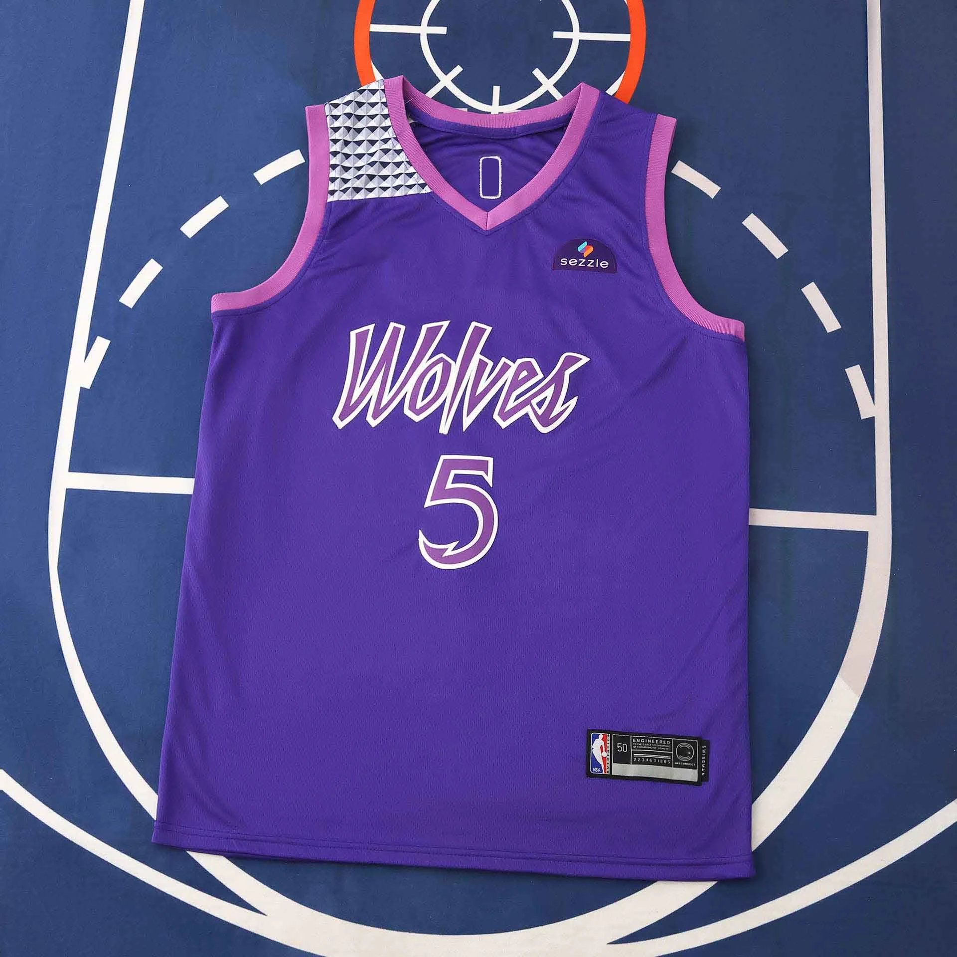 2025-26 NBA Minnesota Timberwolves Purple #5 EDWARDS