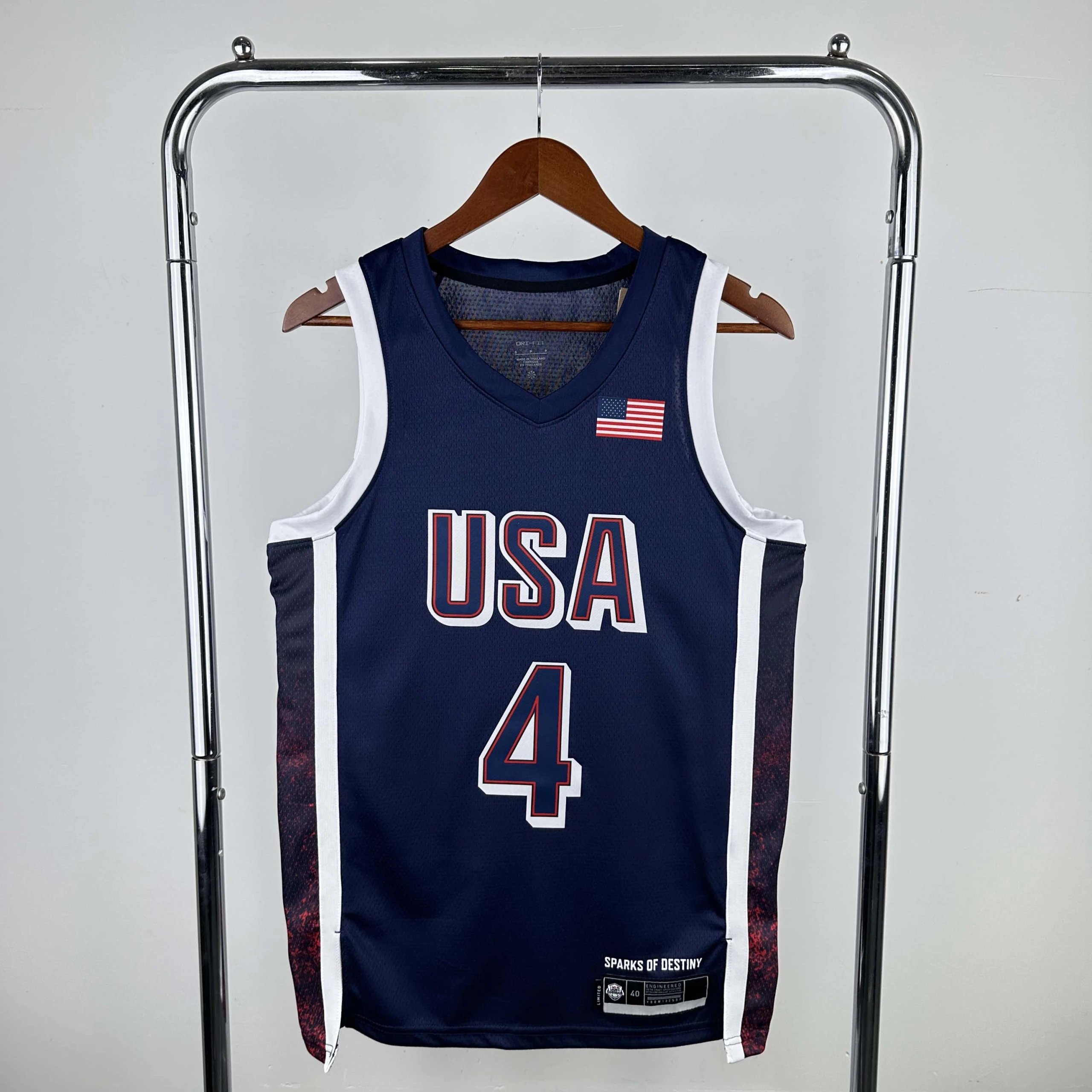 2024 NBA National Team Deep Blue 4 Curry (Please leave a note when ordering, do not send private messages)