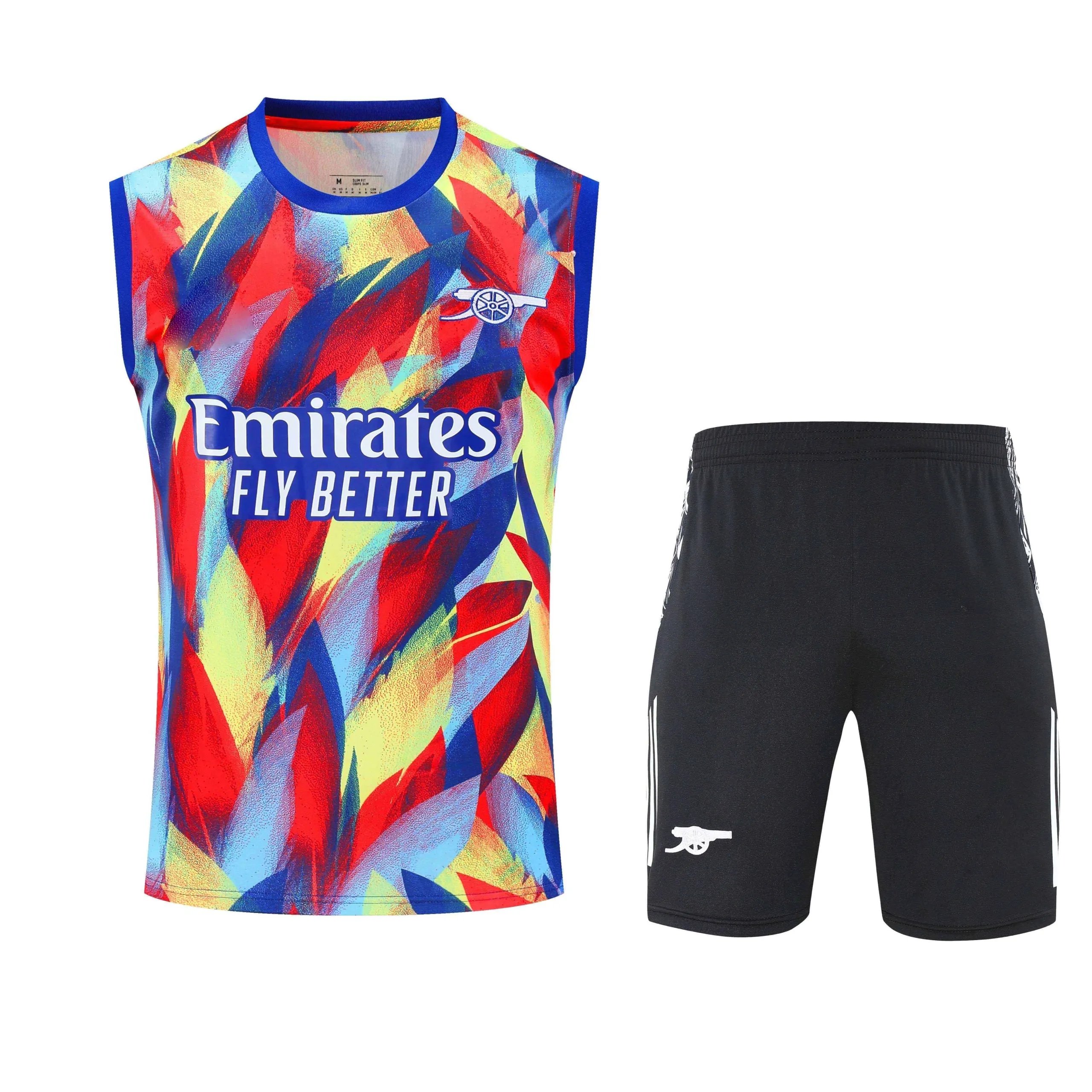 2526 Arsenal Blue Yellow Red Graffiti Training Kit Tank Top (Please note customization info in order remarks, messages are not counted)