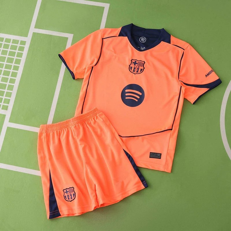 2526 Barcelona Second Away Kids Kit (Please note customization info in the order remarks; messages are not accepted)