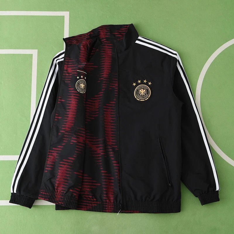 2425 Germany Black Reverse Dark Red Double-Sided Jersey (Please Note Customization Info in Order Remarks, Messages Not Counted)