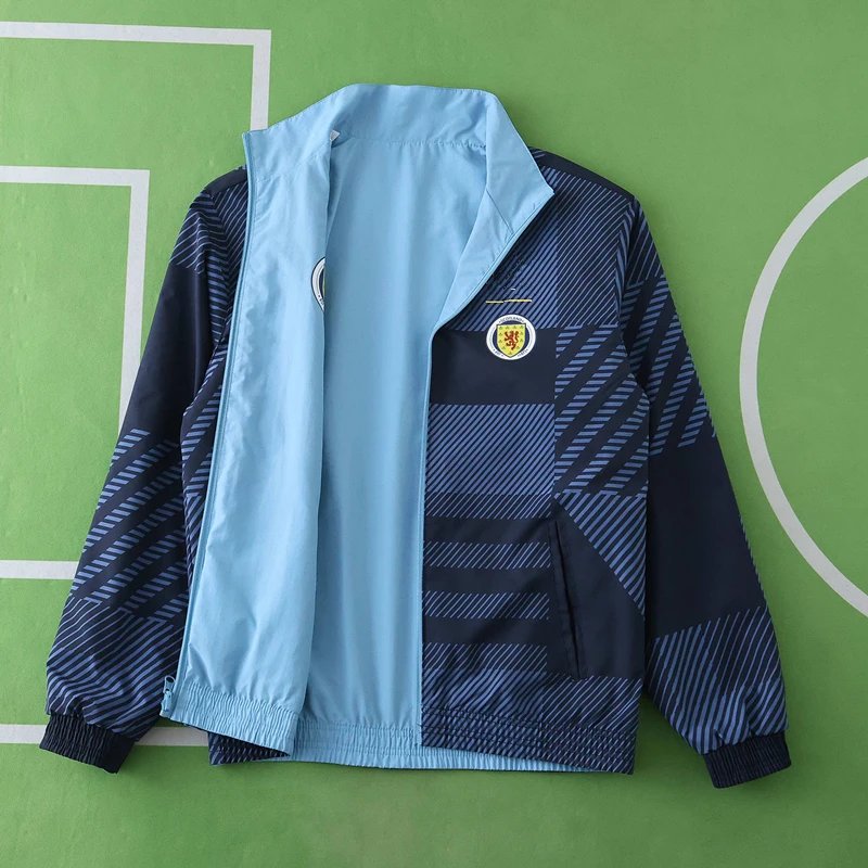 24/25 Scotland Blue/Dark Blue Reversible Shirt (For custom info, please leave a note when placing order; messages won't count)