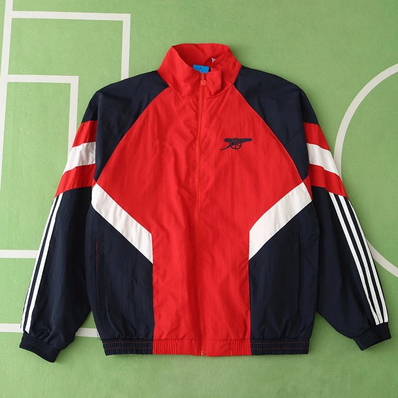24/25 Arsenal Red and Black Sleeve Windbreaker (Please leave customization info in the order notes; messages won't count)