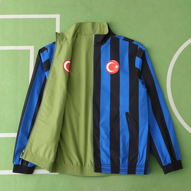 2425 Turkish Blue-Black Stripes Reverse Army Green Thai Version (Please Note Customization Details When Placing Order, Sending Message Does Not Count)