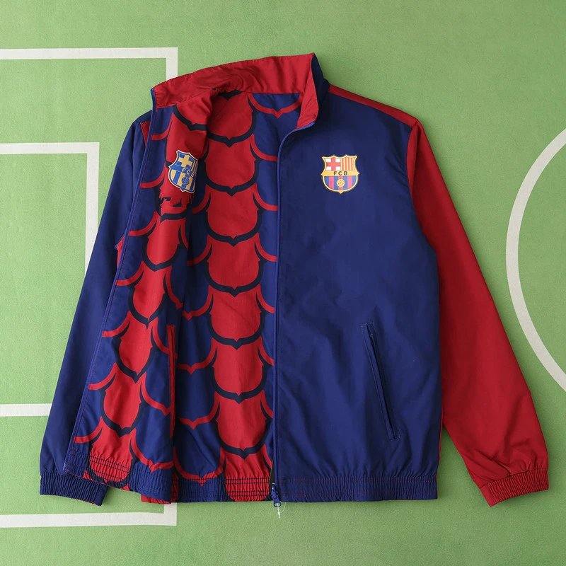 24/25 Barcelona Blue and Red Reversible Jersey (Please note customization info in your order; messages will not be counted)