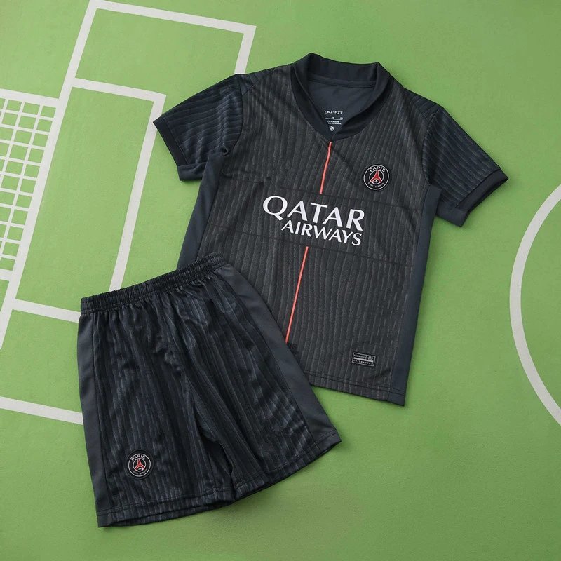 2526 Paris Saint-Germain Third Kids' Black Kit