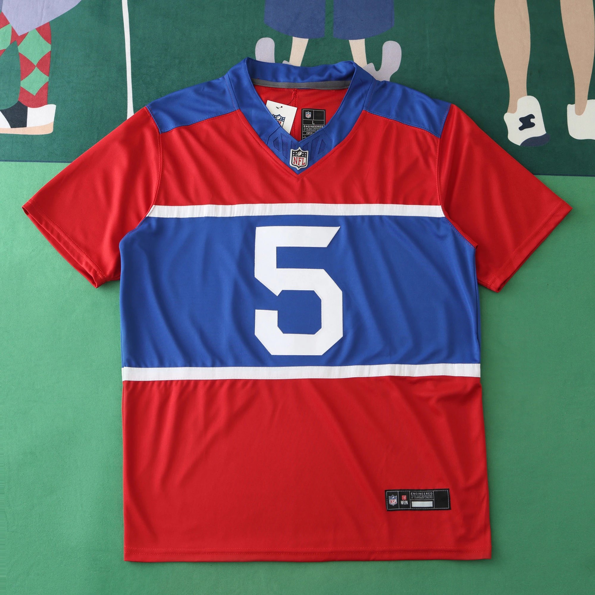 2425 New York Giants Red 3rd Jersey 5# THIBODEAUX (Please note customization info when placing order, messages won't count)