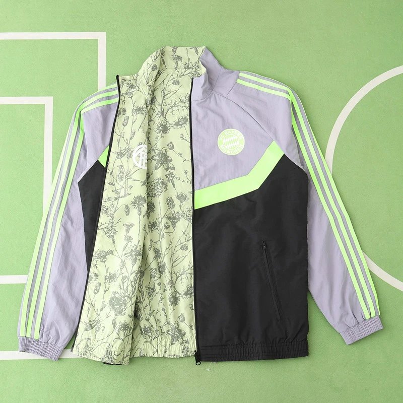 2425 Bayern Black Grey & Green Reversible Jersey (Please note customization info in order remarks, messages are not counted)