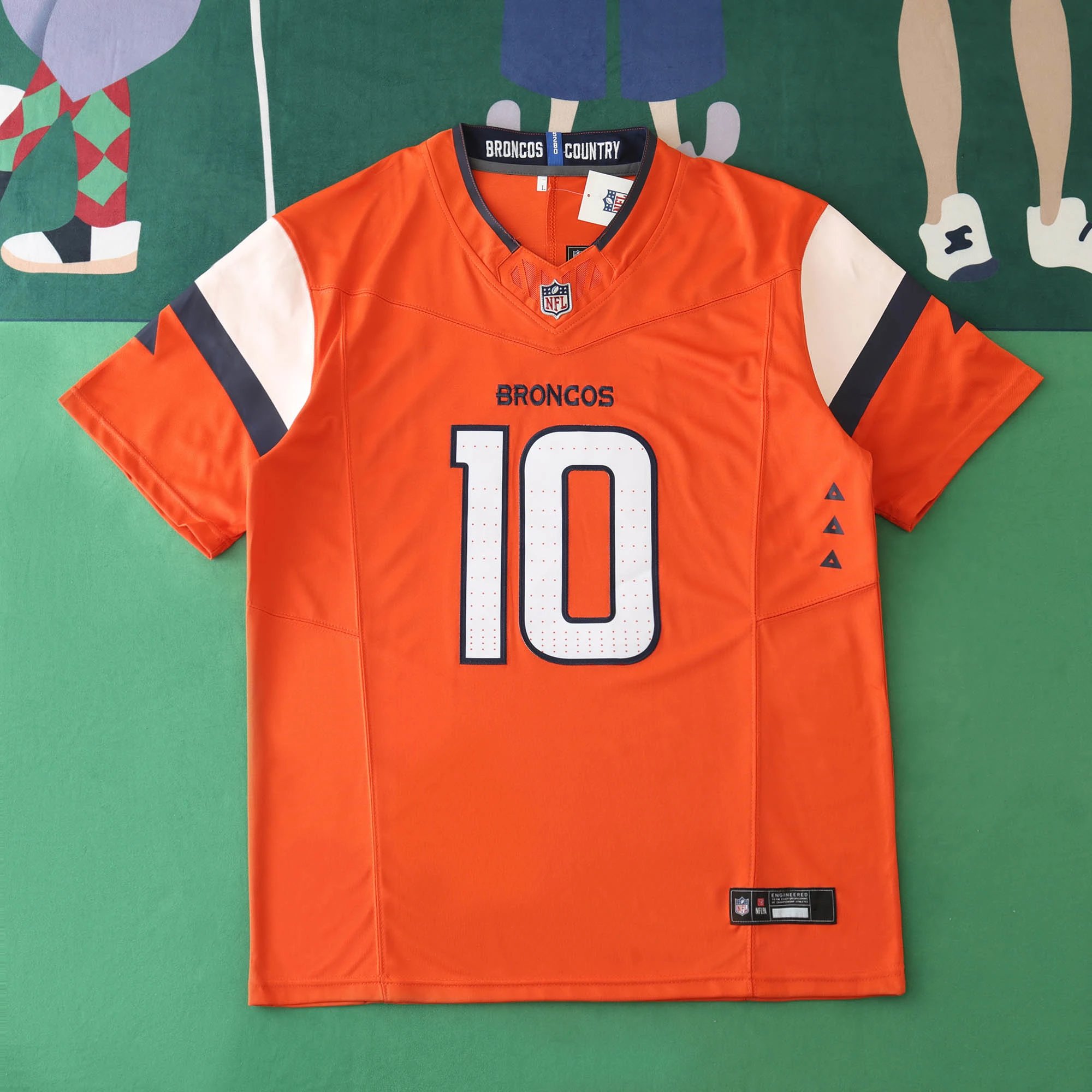 2425 Denver Broncos Orange 3rd Jersey 10# NIX (Please note customization info when placing order, messages are not counted)