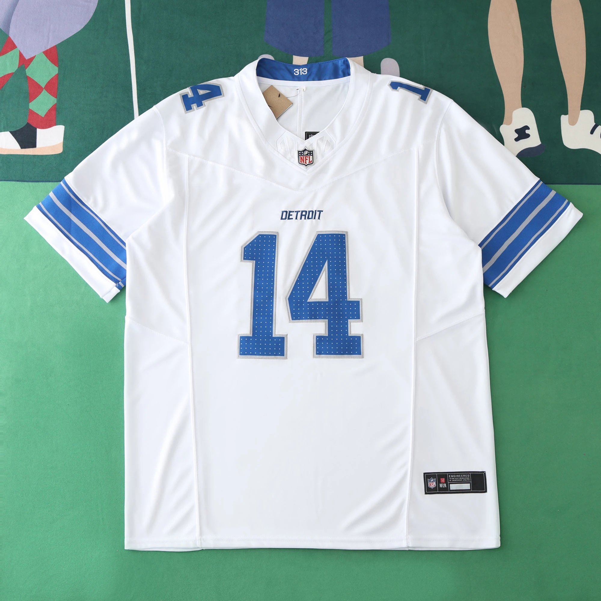 2425 Detroit Lions White 3rd Generation 14# ST BROWN (Please note customization in order remarks, do not send private messages)