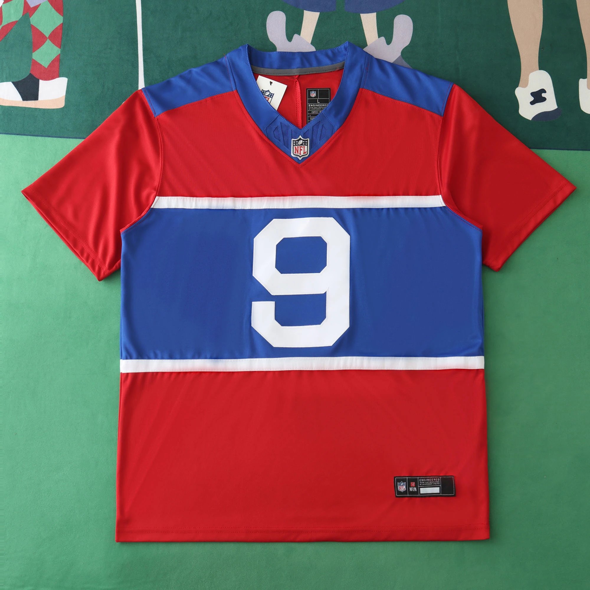 New York Giants 2024-25 Red 3rd Generation #9 NABERS (Please leave customization notes when placing your order; messages are not accepted)
