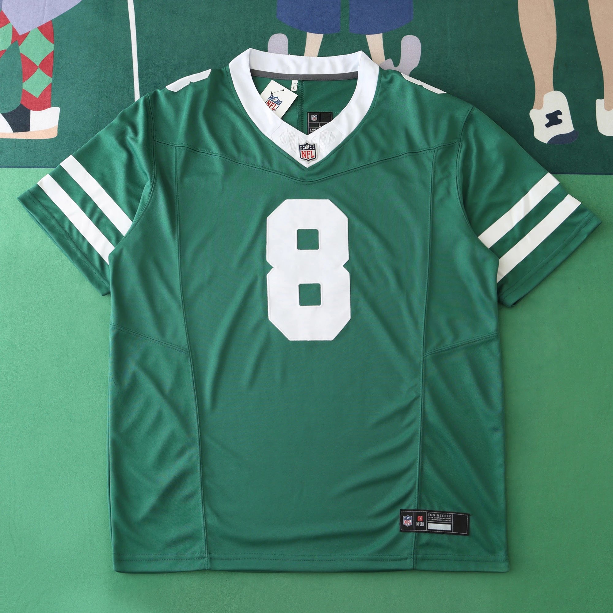2425 New York Jets Green 3rd Generation #8 RODGERS (Please note customization info when placing order, sending a message does not count)