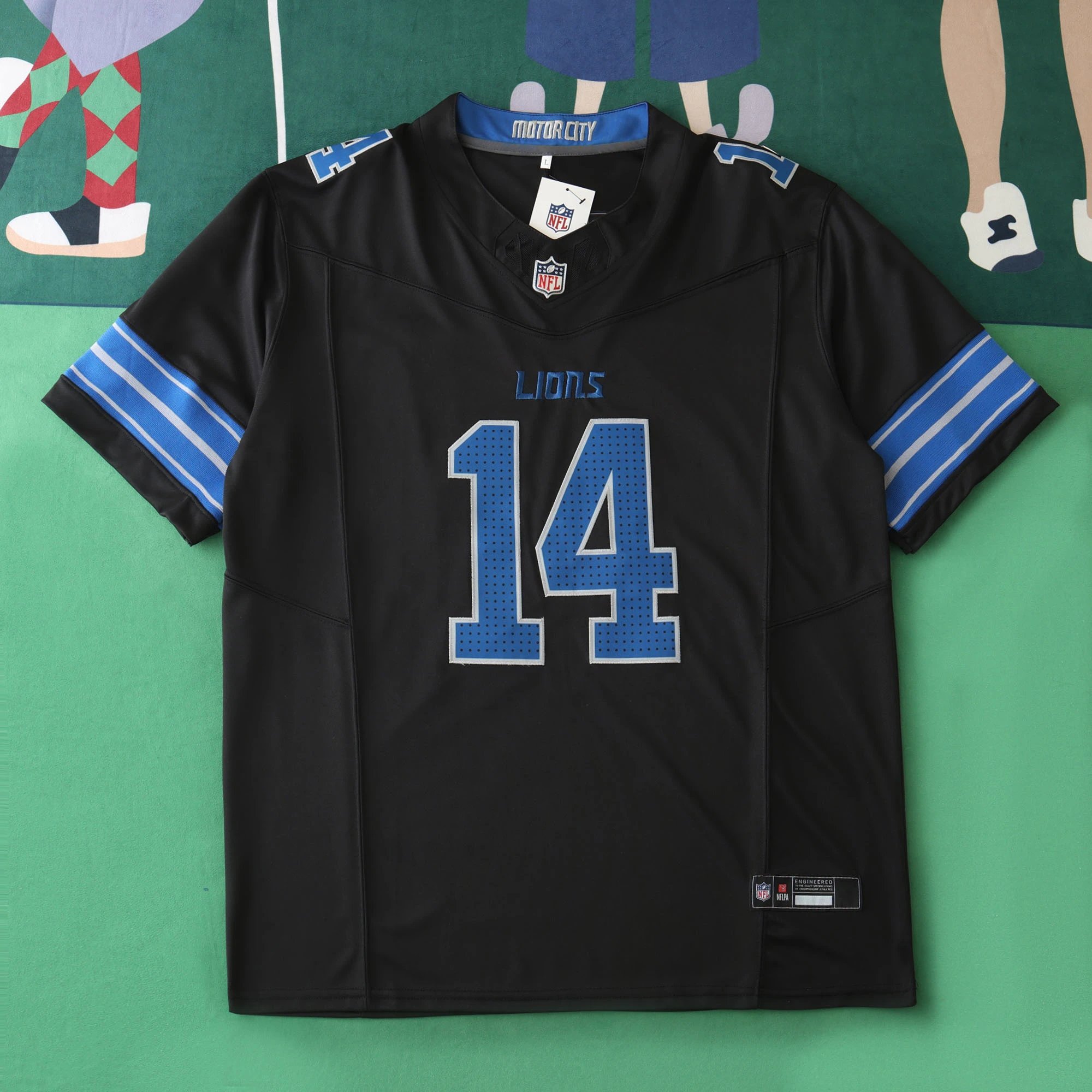 2425 Detroit Lions Black 3rd Generation 14# ST BROWN (Please note customization info when placing order, messages won't count)
