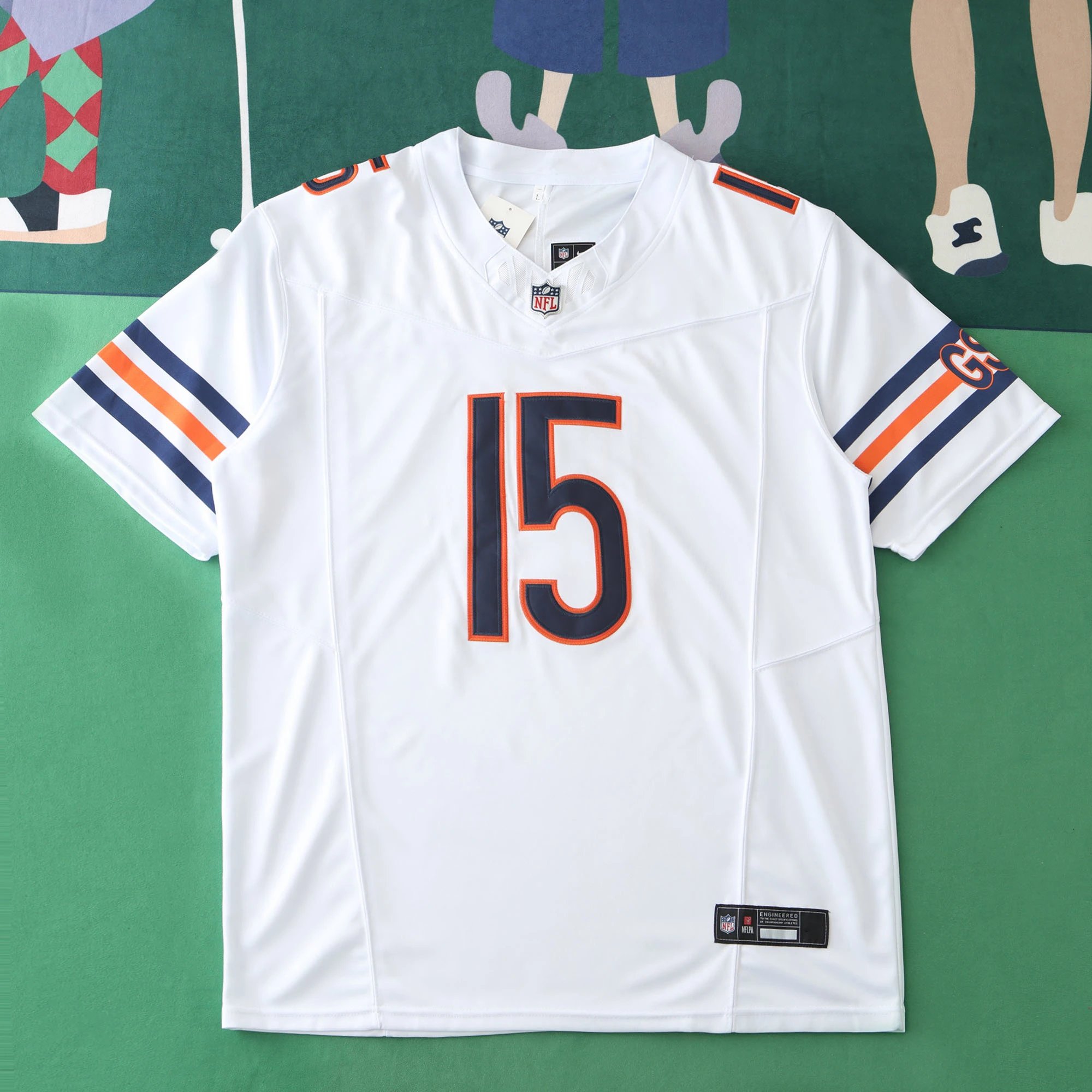 2425 Chicago Bears White 3rd Generation 15# ODUNZE (Please note customization info when placing order, messages won't count)