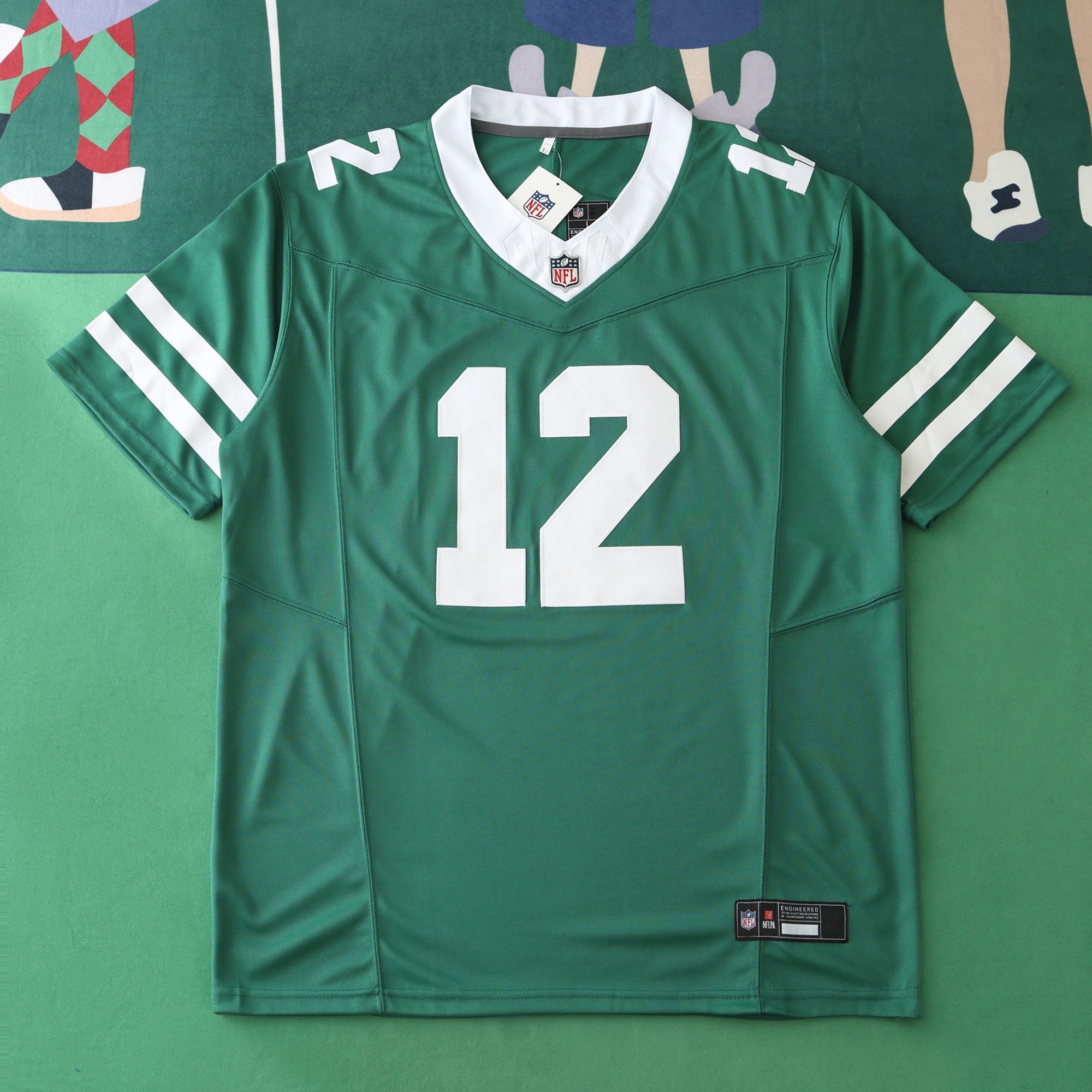 2425 New York Jets Green Jersey 3rd Generation 12# NAMATH (For custom info, please leave a note when placing order, messages are not counted)
