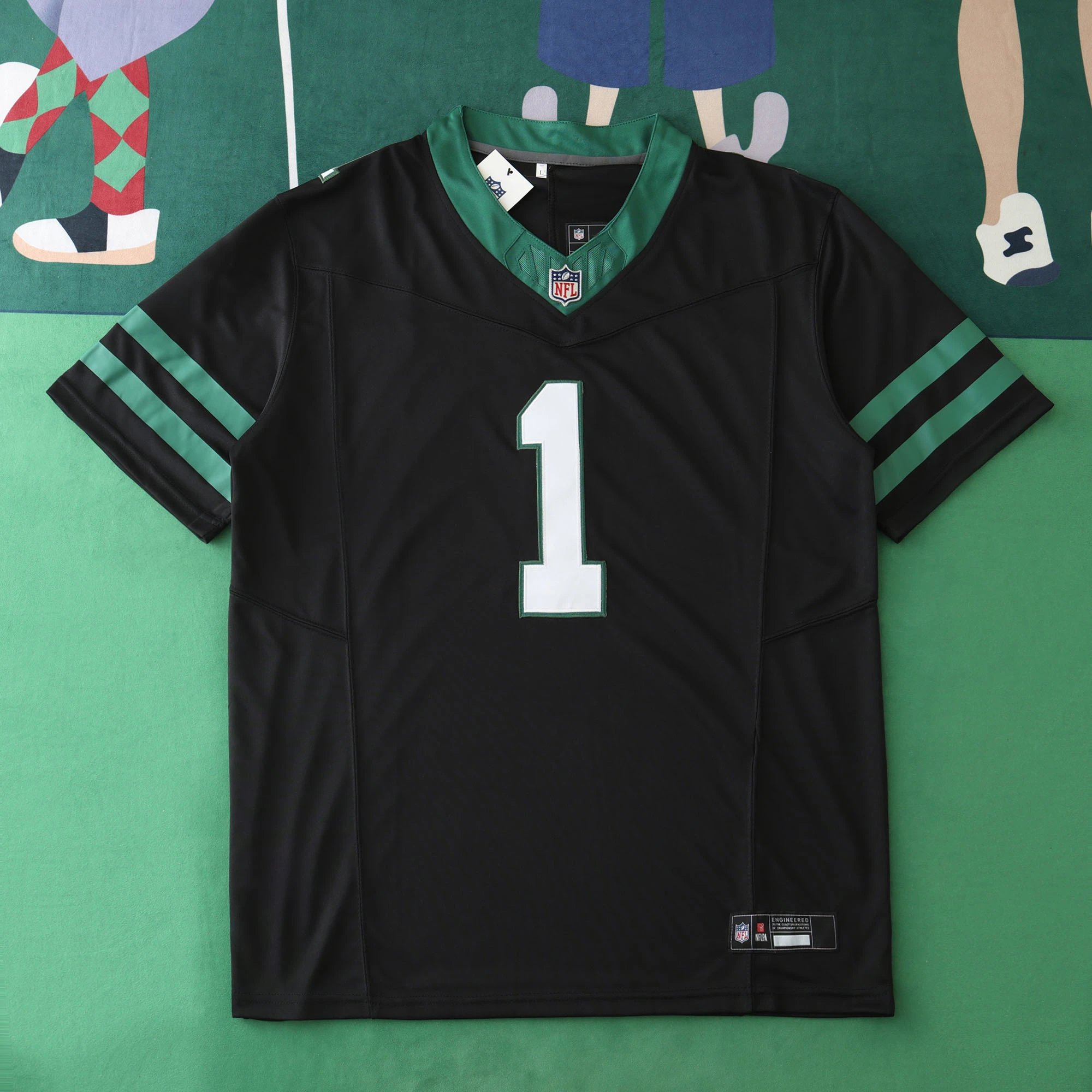 2425 New York Jets Black 3rd Generation 1# Gardner (For custom info, please leave a note when placing your order; sending a message does not count)
