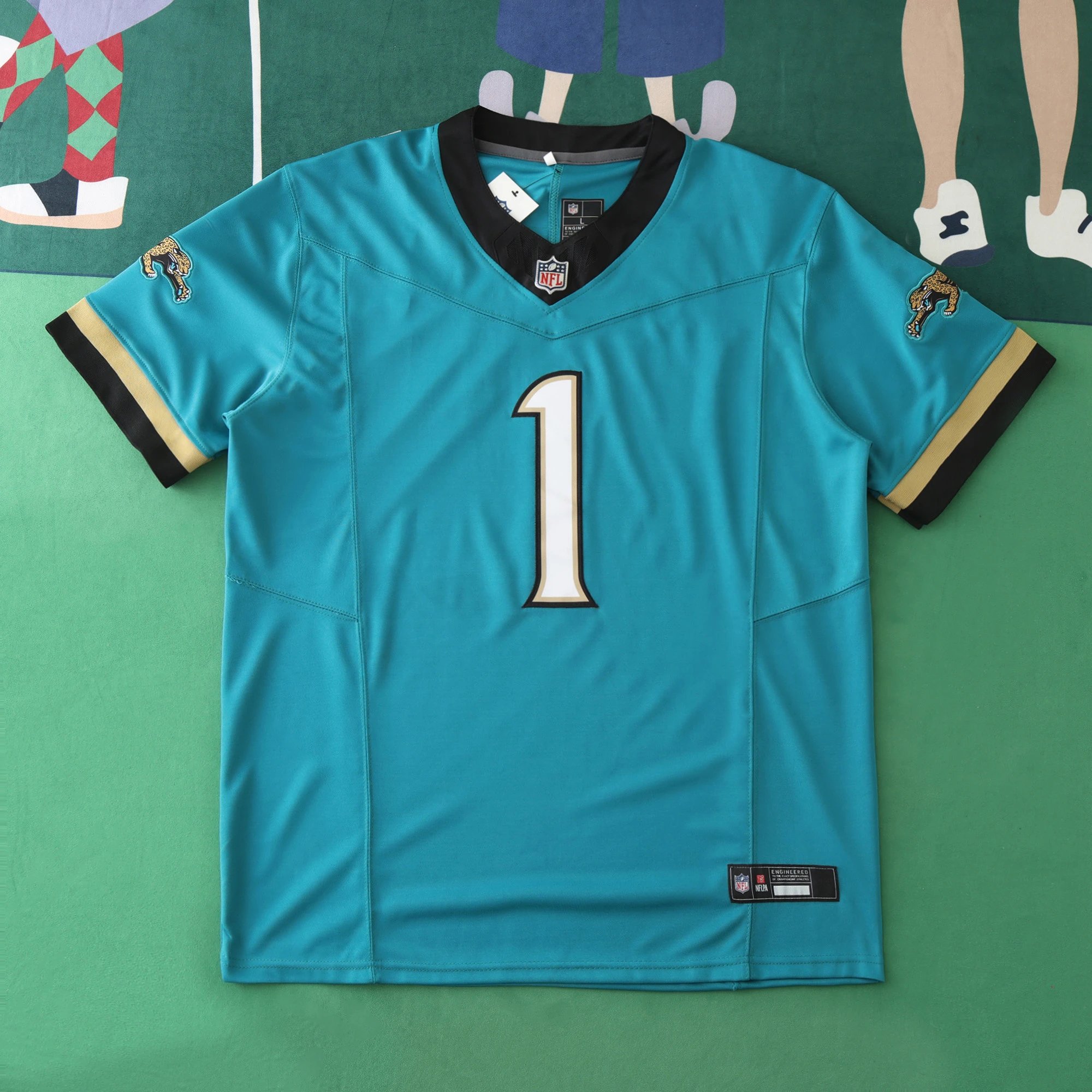 2425 Jacksonville Jaguar Green 3rd Generation 1 # ETIANNE JR (please note customization information when placing the order, messages are not included)