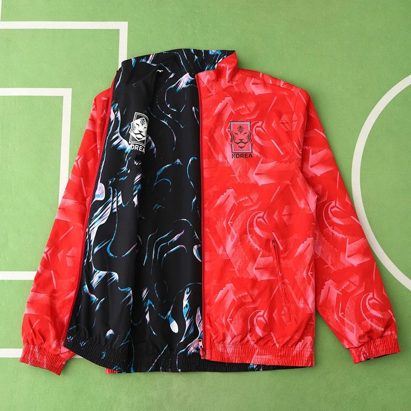 2425 Korean black and red double-sided clothing (please note customization information when placing the order, message sending is not included)