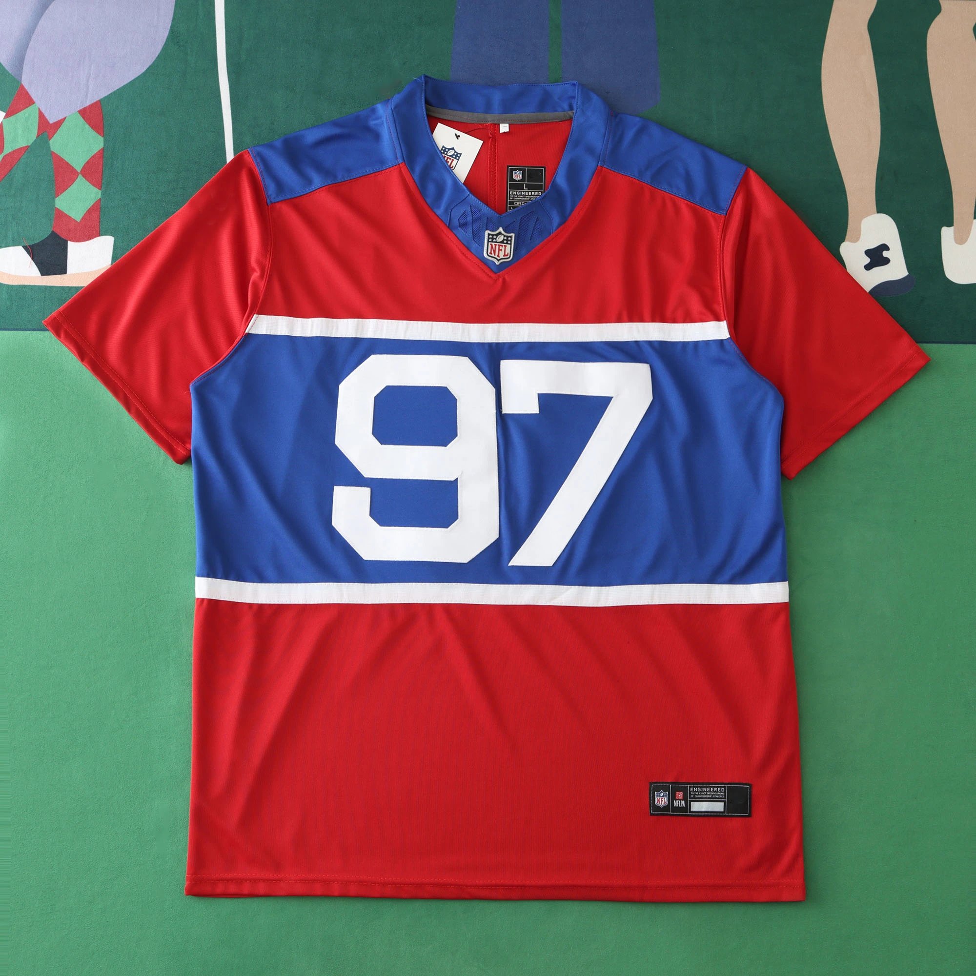 2425 New York Giants Red 3rd Generation 97 LAWRENCEII (Please note customization info when placing order, messages not counted)