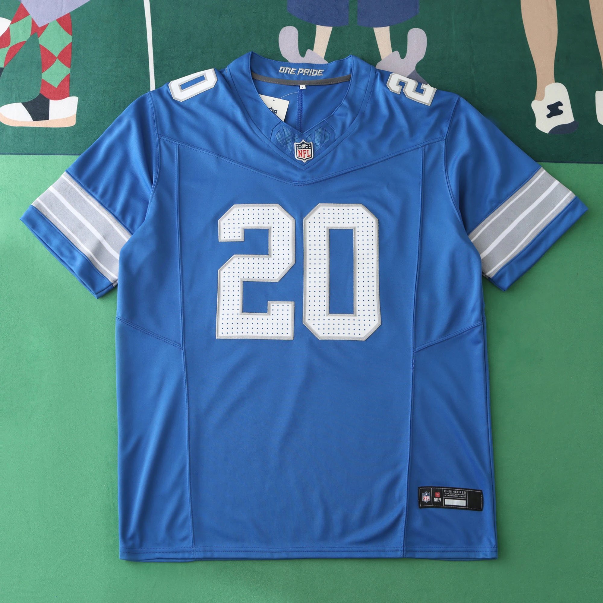 2425 Detroit Lions Blue 3rd Generation 20# Sanders (Please note customization info when placing order, messages not counted)