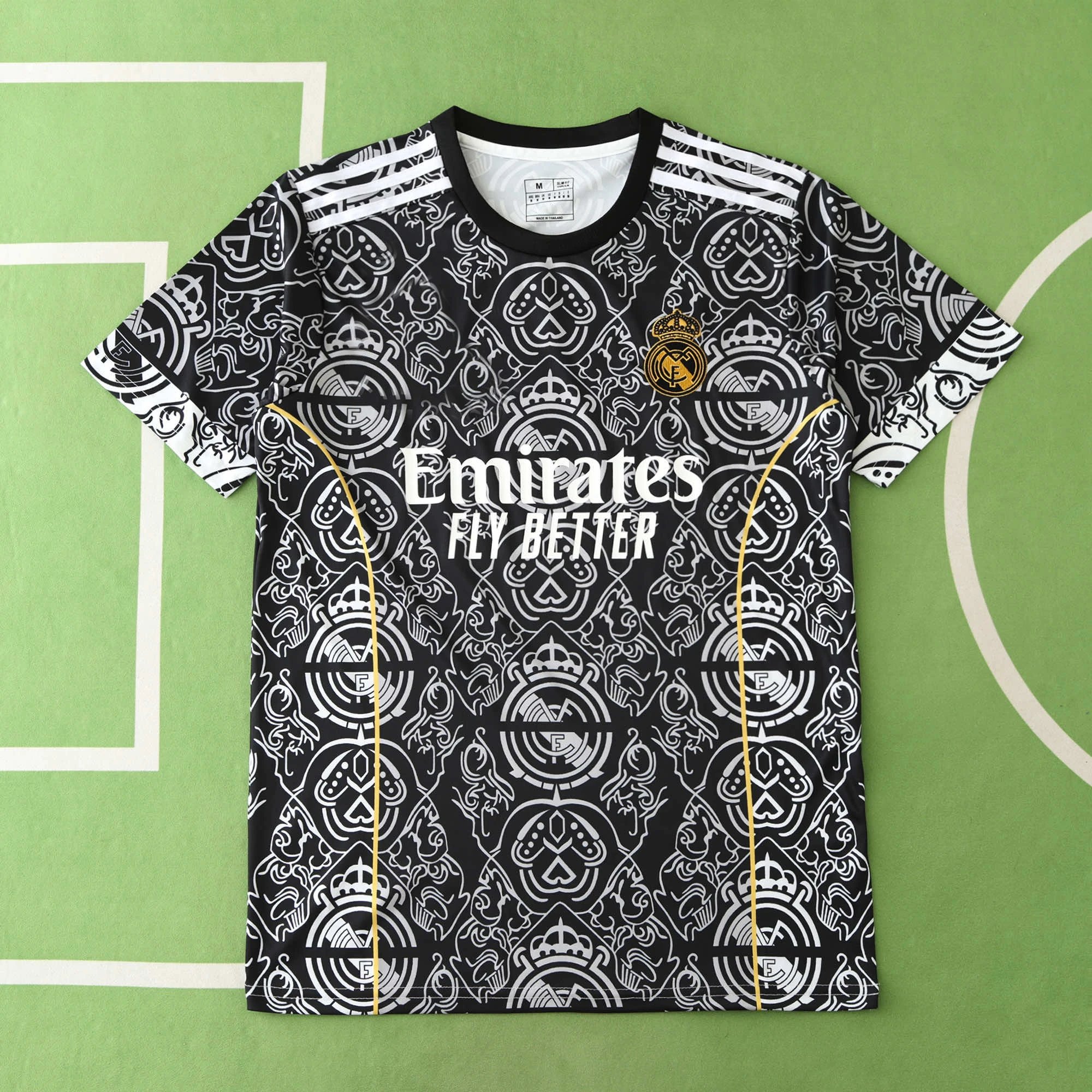 24/25 Real Madrid Black Full Print Special Edition Thai Version (Please note customization info when placing order, messages not counted)