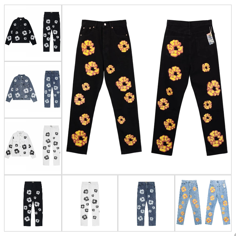 Floral Print Denim Pants [15 s