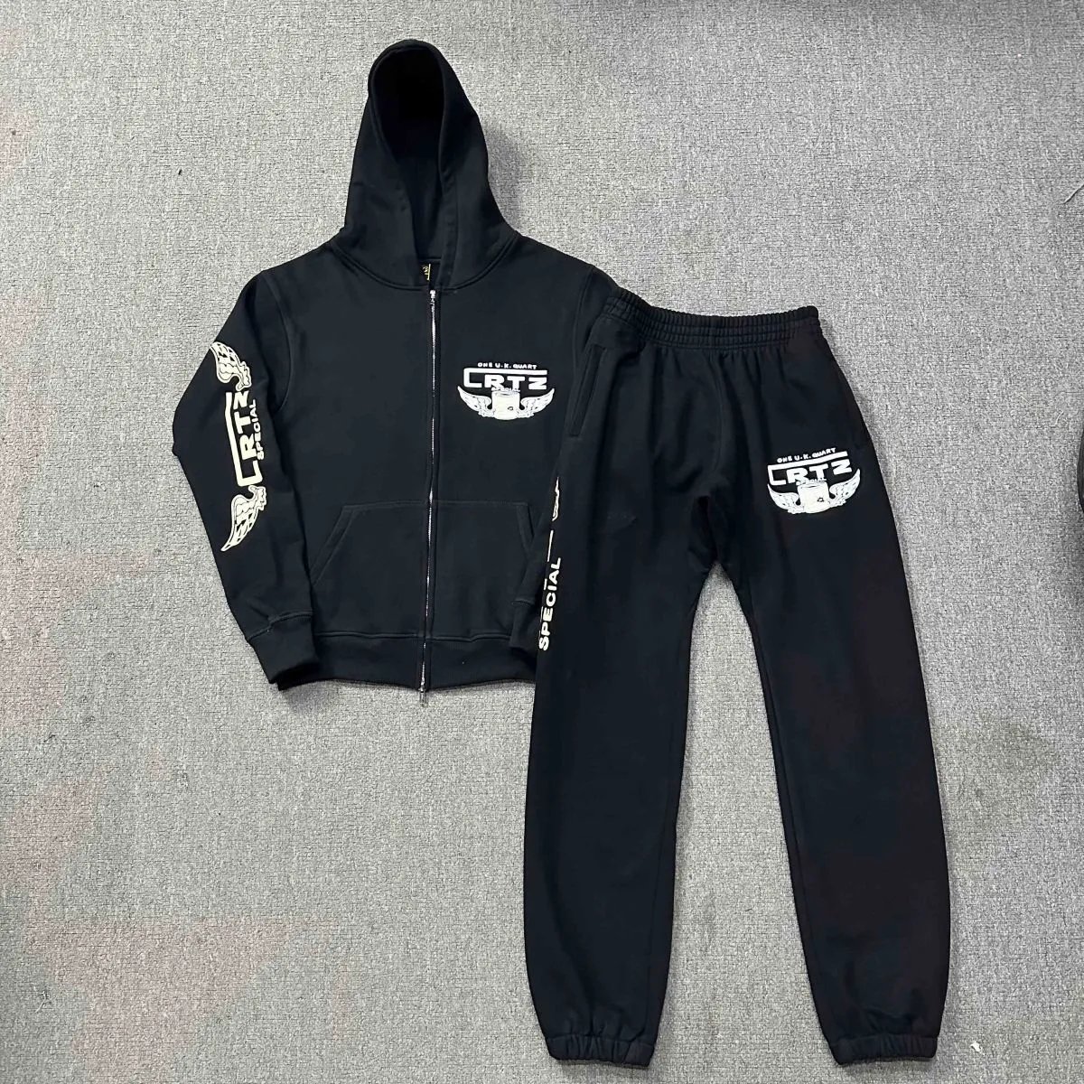 Corteiz Zip-Up Hoodie Light Gray - 18