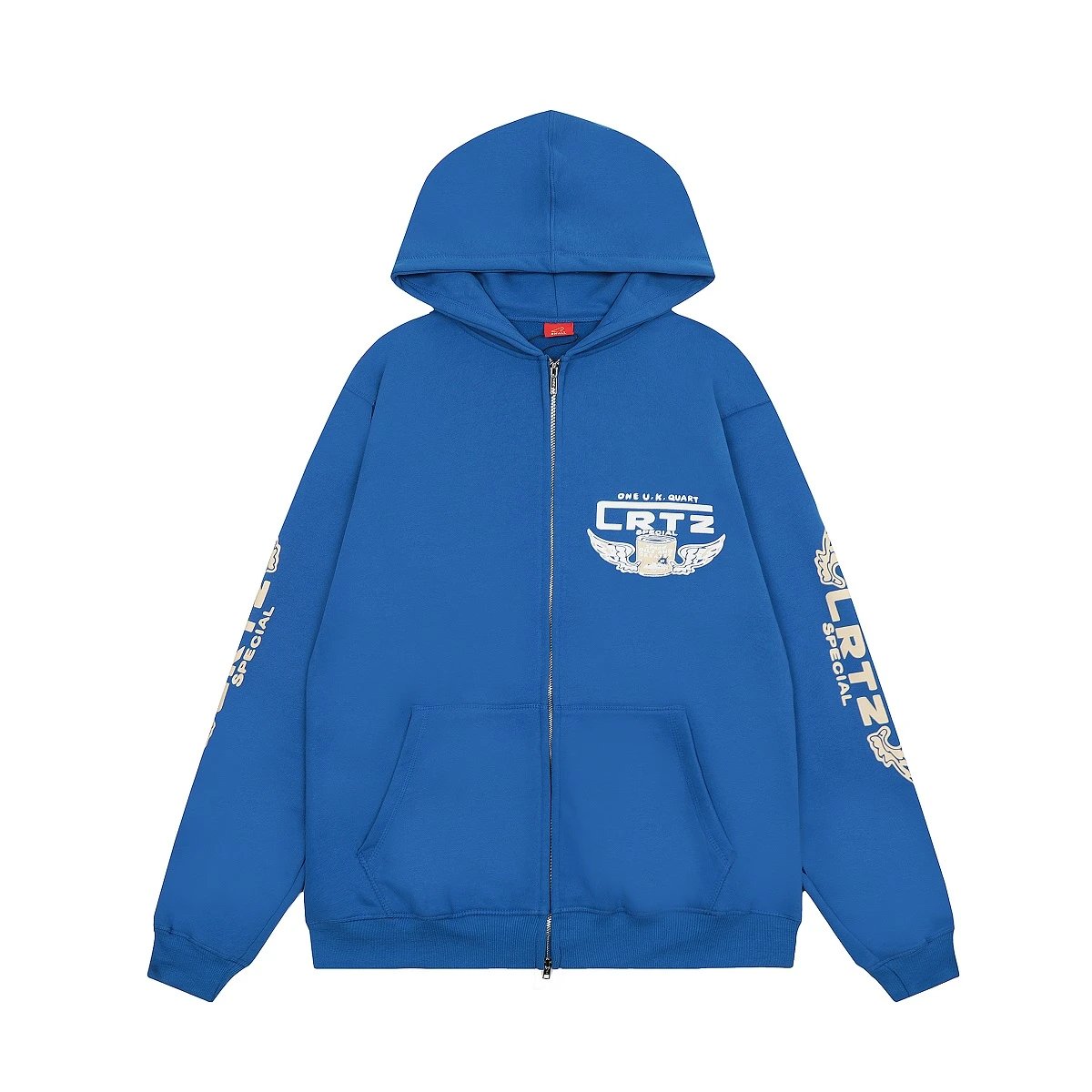 Corteiz Zip-Up Hoodie Light Gray - 10