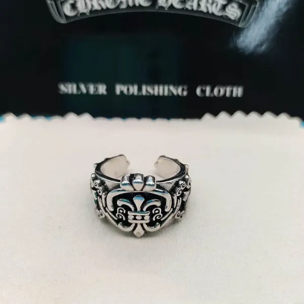 Chrome Hearts Fleur-de-Lis Silver Ring Jewelry - 1