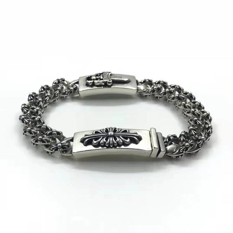 Chrome Hearts Thick Bracelet with Cross [40+ styles] foto 3