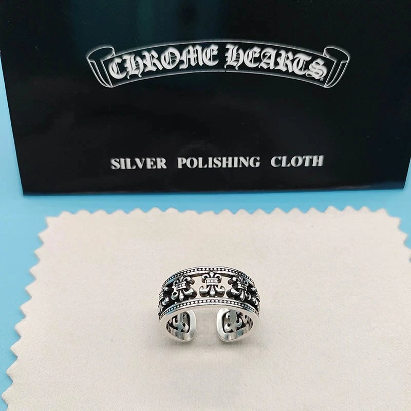 Chrome Hearts Cross Motif Silver Ring Jewelry