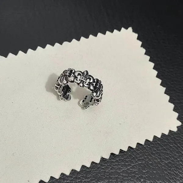 Chrome Hearts Fleur-de-Lis Open Ring Silver Jewelry - 1