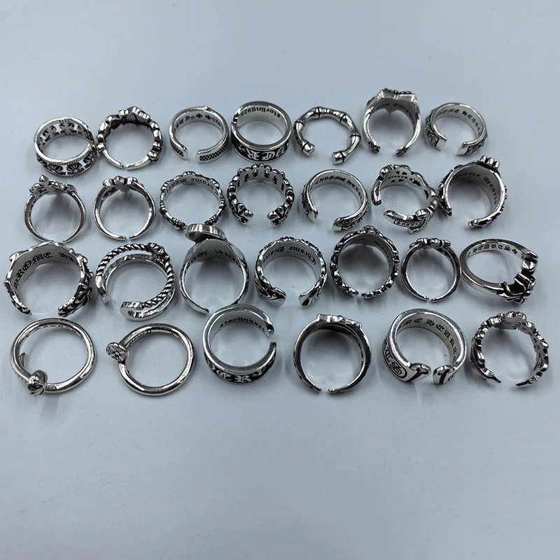 Chrome Hearts Floral Band Ring Silver Jewelry - 3