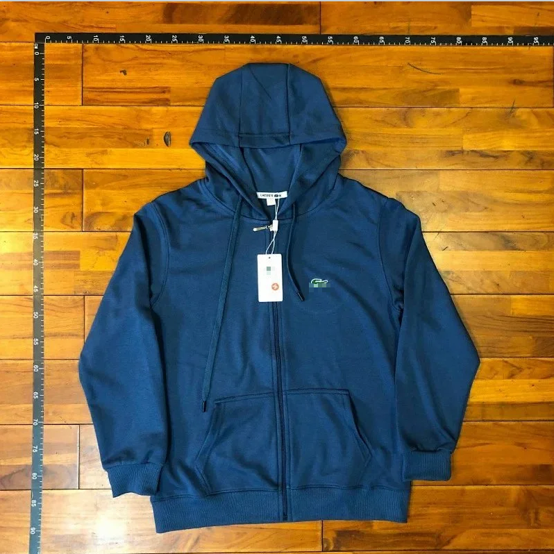 Lacoste Full Zip Hooded Sweatshirt Black Classic