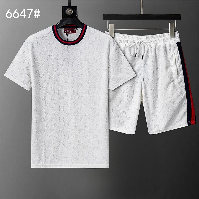 Gucci Matching Sets Short-Sleeve Top and Drawstring Shorts Set — 0