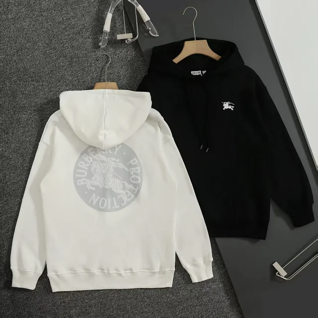 Burberry Hooded sweatshirts with logo patch or embroidered equestrian motif product detail image 35