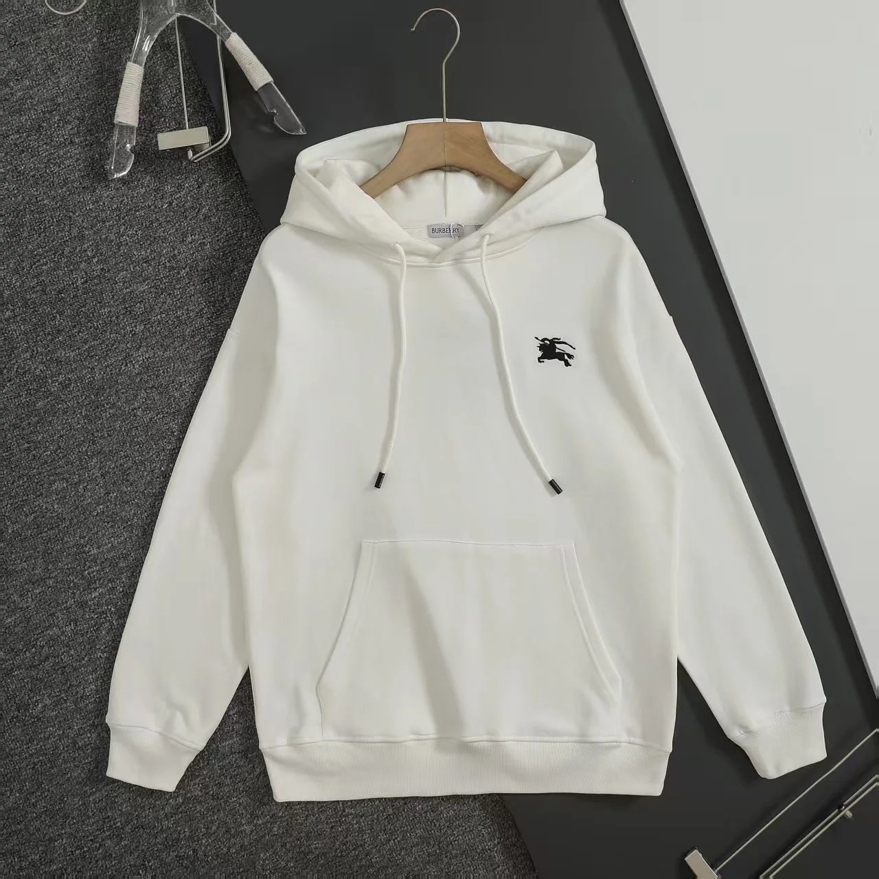 Burberry Hooded sweatshirts with logo patch or embroidered equestrian motif — 5-1