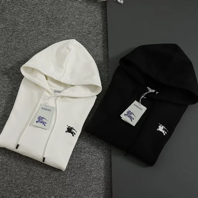 Burberry Hooded sweatshirts with logo patch or embroidered equestrian motif product detail image 37