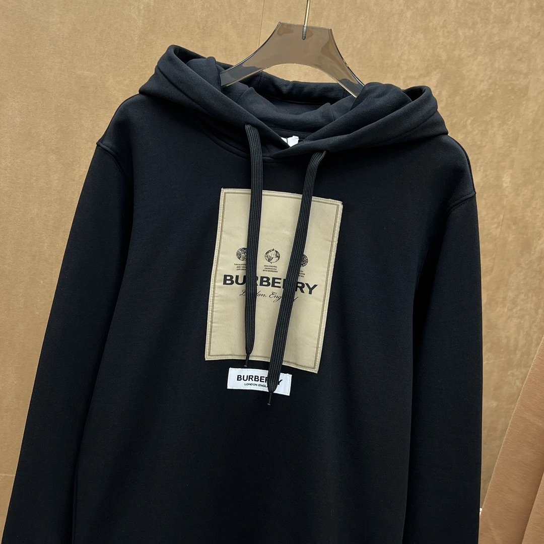 Burberry Hooded sweatshirts with logo patch or embroidered equestrian motif — 1